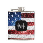 Amerikaanse vlag rode witte spinkelaar heupfles (Voorkant)