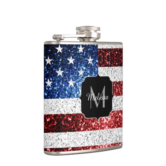 Amerikaanse vlag rode witte spinkelaar heupfles (Rechts)