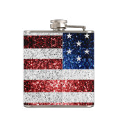 Amerikaanse vlag rode witte spinkelaar heupfles (Achterkant)