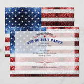 Amerikaanse vlag rode witte spinkelaar kaart (Voorkant / Achterkant)