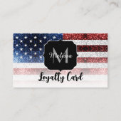 Amerikaanse vlag rode witte spinkelaar klantenkaartje (Voorkant)