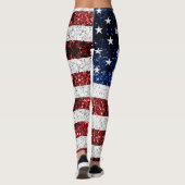 Amerikaanse vlag rode witte spinkelaar leggings (Achterkant)