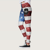 Amerikaanse vlag rode witte spinkelaar leggings (Links)