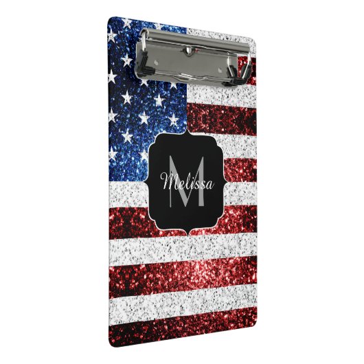Amerikaanse vlag rode witte spinkelaar mini klembord (Schuin)