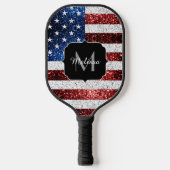 Amerikaanse vlag rode witte spinkelaar pickleball paddle (Voorkant)