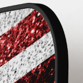 Amerikaanse vlag rode witte spinkelaar pickleball paddle (Links Detail)