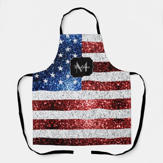 Amerikaanse vlag rode witte spinkelaar schort (Voorkant)