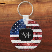 Amerikaanse vlag rode witte spinkelaar sleutelhanger (Voorkant)