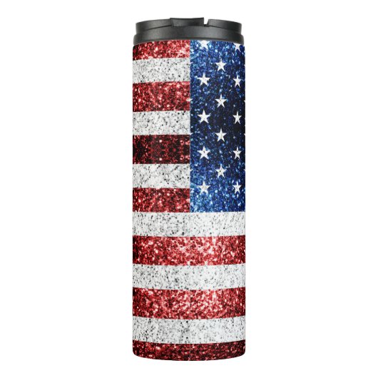 Amerikaanse vlag rode witte spinkelaar thermosbeker (Achterkant)