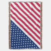 Amerikaanse vlag rode witte sterren stripes schroe deken (Voorkant Verticaal)