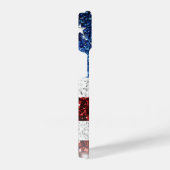 Amerikaanse vlag rode witte vlekjes Jouw naam iPhone Hoesje (Rechterkant)