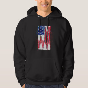 Amerikaanse vlag roeiboot Schattige Amerikaanse ro Hoodie