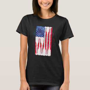 Amerikaanse vlag roeiboot Schattige Amerikaanse ro T-shirt