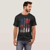 Amerikaanse vlag roeiboot Schattige US Row Crew 4t T-shirt (Voorkant volledig)