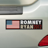 Amerikaanse vlag Romney-Ryan 2012 Bumpersticker Bl (Op auto)