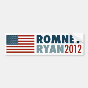 Amerikaanse vlag Romney-Ryan Bumpersticker 2012