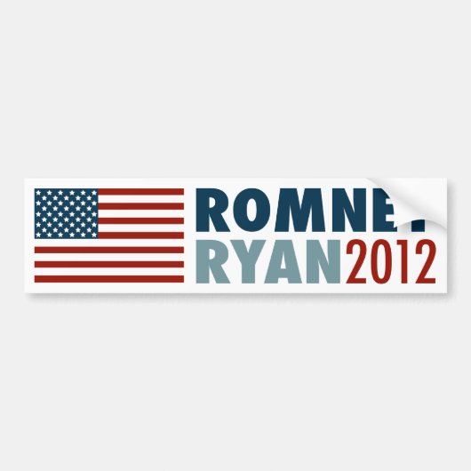 Amerikaanse vlag Romney-Ryan Bumpersticker 2012 (Voorkant)