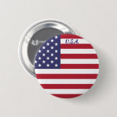 Amerikaanse vlag ronde Button (Voorkant /achterkant)