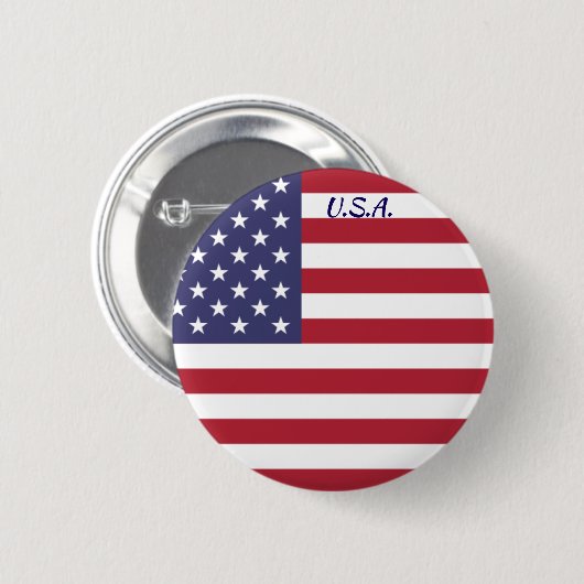 Amerikaanse vlag ronde Button (Voorkant /achterkant)