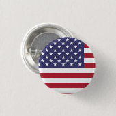 Amerikaanse vlag ronde button 3,2 cm (Voorkant /achterkant)