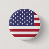 Amerikaanse vlag ronde button 3,2 cm (Voorkant)