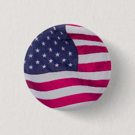 Amerikaanse vlag ronde button 3,2 cm