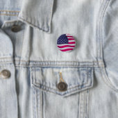 Amerikaanse vlag ronde button 3,2 cm (In situ)