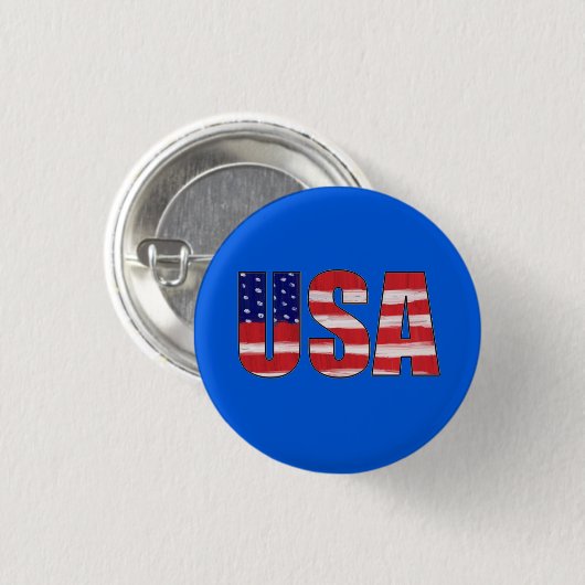 Amerikaanse vlag ronde button 3,2 cm (Voorkant /achterkant)