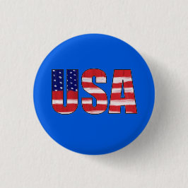 Amerikaanse vlag ronde button 3,2 cm