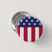 Amerikaanse vlag ronde button 3,2 cm (Voorkant /achterkant)