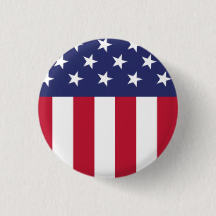 Amerikaanse vlag ronde button 3,2 cm
