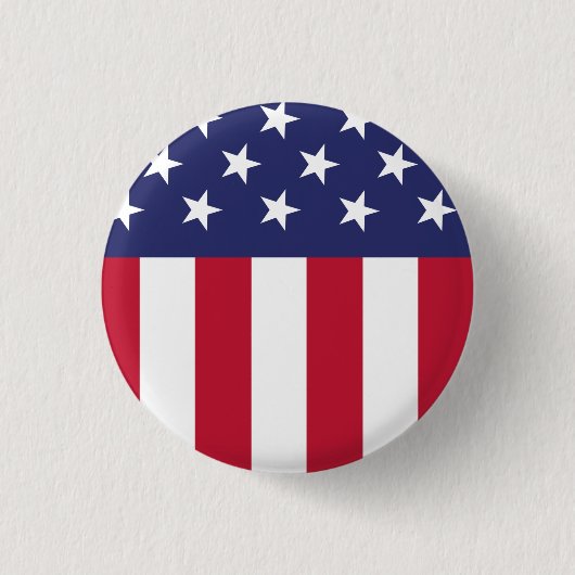 Amerikaanse vlag ronde button 3,2 cm (Voorkant)