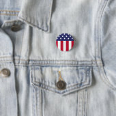 Amerikaanse vlag ronde button 3,2 cm (In situ)