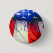 Amerikaanse vlag ronde button 3,2 cm (Voorkant)