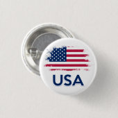 Amerikaanse vlag ronde button 3,2 cm (Voorkant /achterkant)