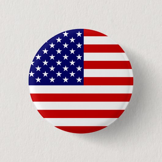 Amerikaanse vlag ronde button 3,2 cm (Voorkant)