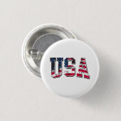 Amerikaanse  vlag ronde button 3,2 cm (Voorkant /achterkant)