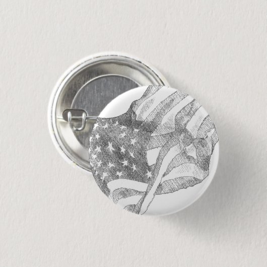 Amerikaanse vlag ronde button 3,2 cm (Voorkant /achterkant)