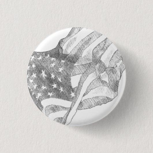 Amerikaanse vlag ronde button 3,2 cm (Voorkant)