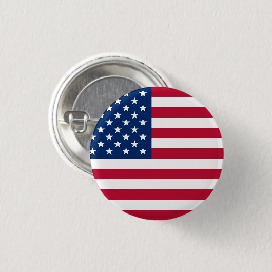 Amerikaanse vlag ronde button 3,2 cm (Voorkant /achterkant)