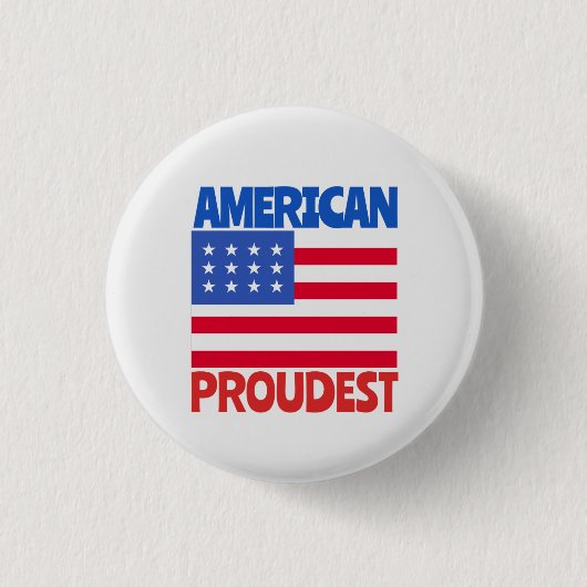 Amerikaanse vlag ronde button 3,2 cm (Voorkant)
