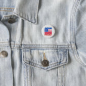 Amerikaanse vlag ronde button 3,2 cm (In situ)