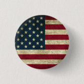 Amerikaanse vlag ronde button 3,2 cm (Voorkant)