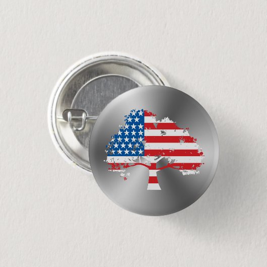 Amerikaanse vlag ronde button 3,2 cm (Voorkant /achterkant)