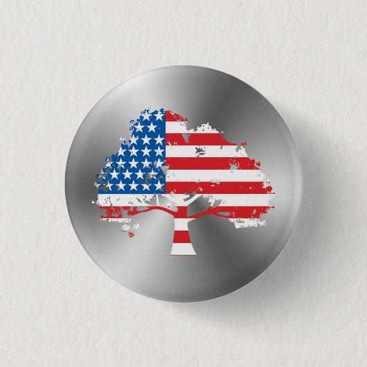 Amerikaanse vlag ronde button 3,2 cm (Voorkant)