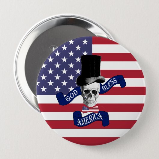 Amerikaanse vlag ronde button 4,0 cm (Voorkant /achterkant)