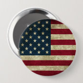 Amerikaanse vlag ronde button 4,0 cm (Voorkant /achterkant)