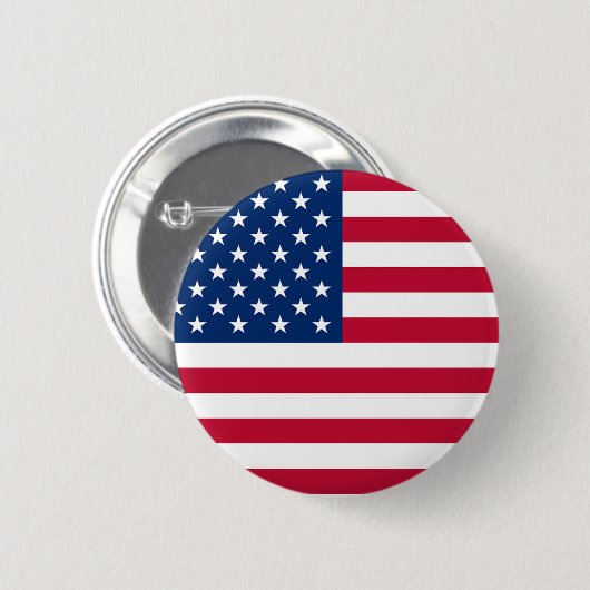 Amerikaanse vlag ronde button 5,7 cm (Voorkant /achterkant)
