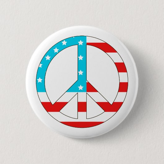 Amerikaanse vlag ronde button 5,7 cm (Voorkant)