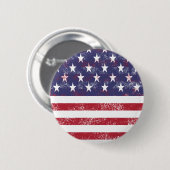 Amerikaanse vlag ronde button 5,7 cm (Voorkant /achterkant)
